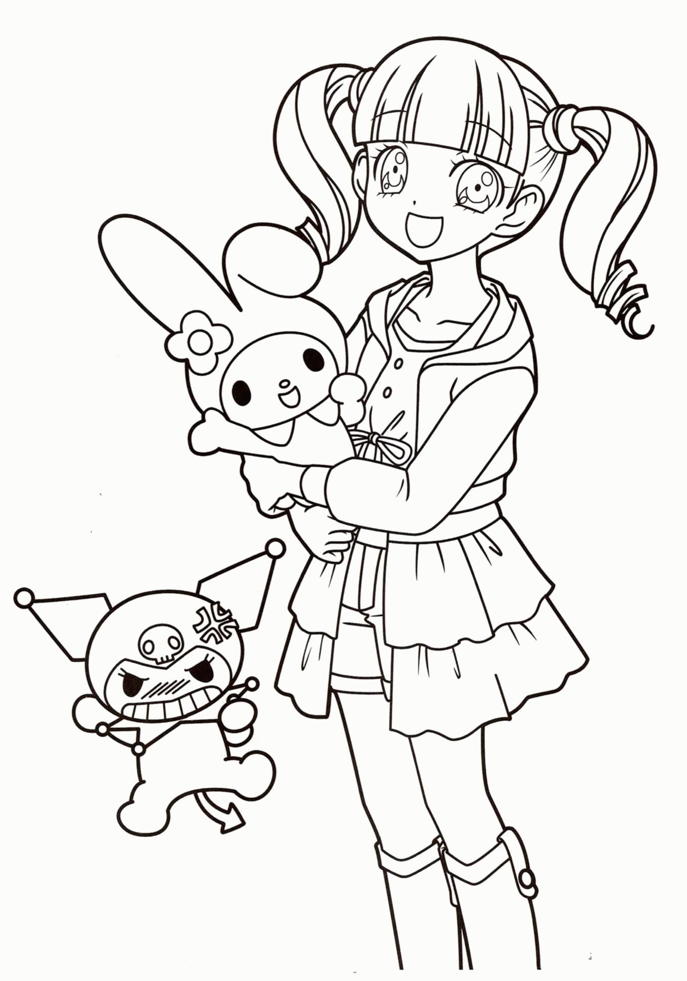 Anime Girl z króliczkiem