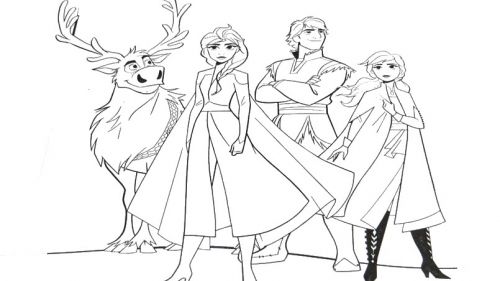 Anna, Elsa, Kristoff i Sven - Kraina lodu 2