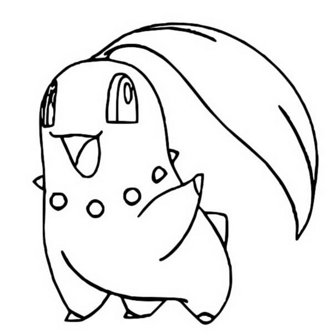 Pokemon Chikorita - Wallpaper - Kolorowanki do druku
