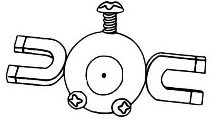 Pokemon Magnemite Wallpaper Kolorowanki do druku