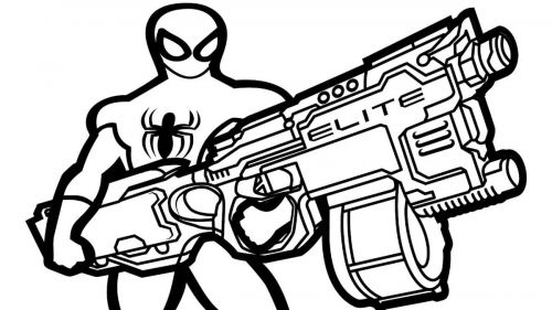 Spider-Man z Elite Blasterem od Nerf