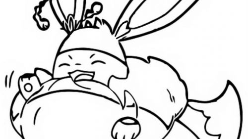 Kolorowanka Uroczy Stworek z Dużym Ogonem - Pobierz i Drukuj