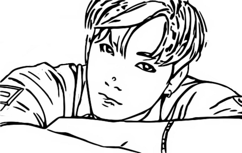 Kolorowanka Jungkook z BTS - Kreatywna Rozrywka dla Fanów