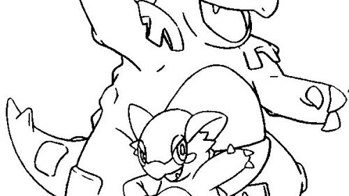 Kolorowanka Mega Kangaskhan i Towarzysz - Kreatywna Zabawa z Pokémonami