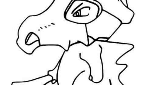 Kolorowanka z Pokémonem Cubone - Kreatywna Zabawa dla Każdego