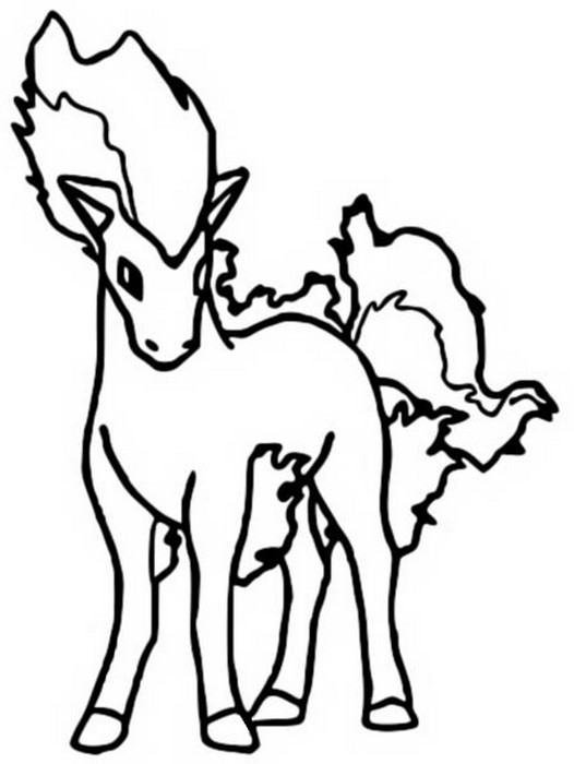 Kolorowanka Ognista Ponyta - Pobierz i Koloruj
