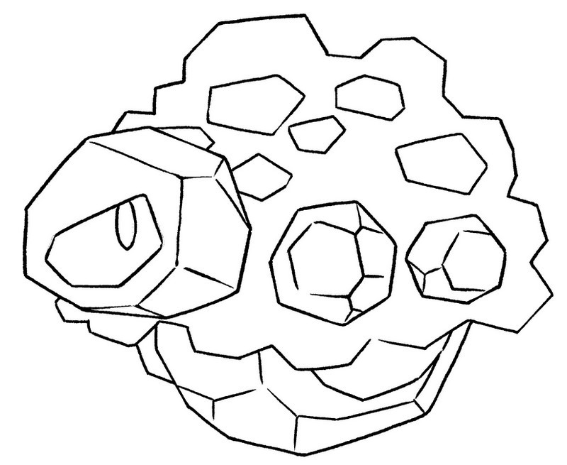 Kolorowanka Komiksowy Stworek - Geometryczne Kształty do Druku