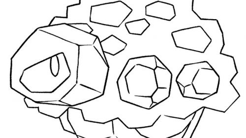 Kolorowanka Komiksowy Stworek - Geometryczne Kształty do Druku