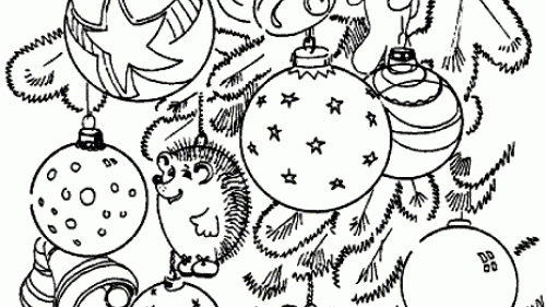Świąteczne Ozdoby na Choinkę - Kolorowanka do Druku