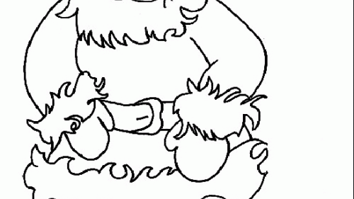 Święty Mikołaj w Szarym Stroju - Kolorowanka do Druku na Święta