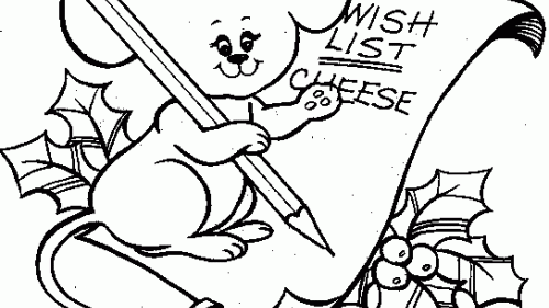 Kolorowanka z Myszka i Listą Życzeń – Pobierz i Ciesz się Kreatywnością!