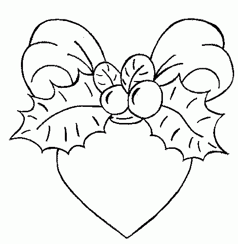 Kolorowanka Serce z Jemiołą – Kreatywna Zabawa dla Każdego