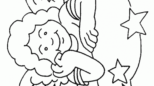 Kolorowanka Aniołek na Chmurze - Kreatywna Zabawa dla Każdego