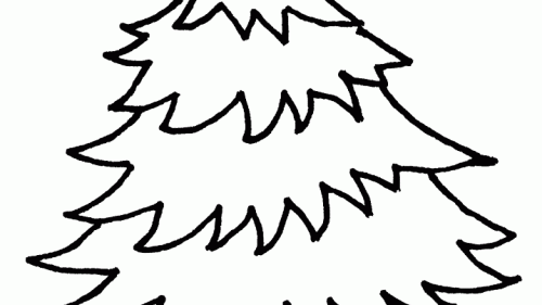 Kolorowanka z Drzewkiem Iglastym - Relaks i Kreatywność dla Każdego