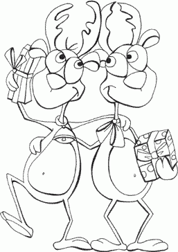 Świąteczna Kolorowanka z Radosnymi Reniferami do Druku