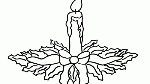 Zimowa Kolorowanka ze Świecą i Gałązkami - Relaks i Kreatywność