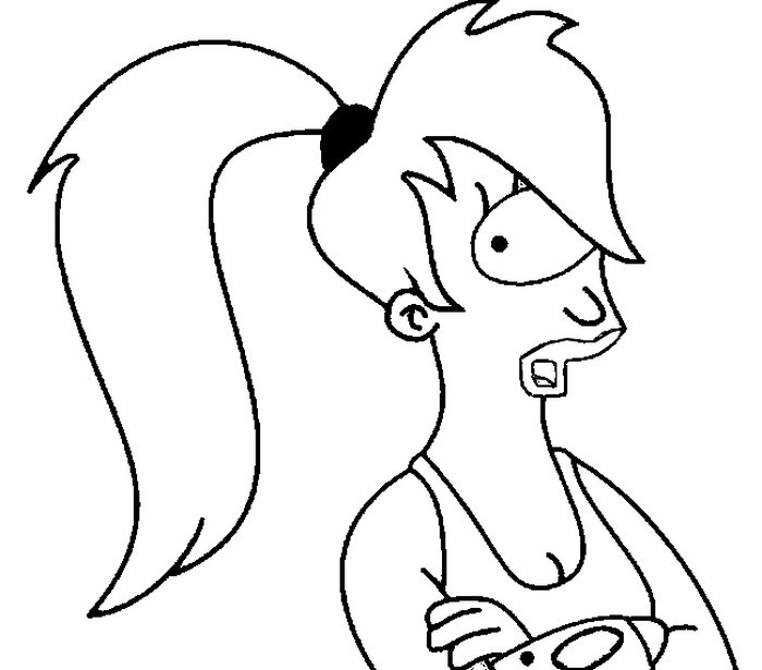 Kolorowanka Turanga Leela z Futuramy - Pobierz i Koloruj!